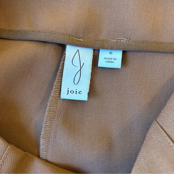 JOIE | BROWN WIDE LEG CROPPED DRESS PANTS SIZE 6 NWT HIGH RISE - Picture 4 of 6